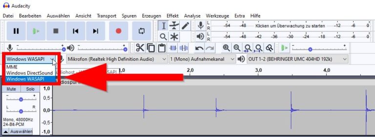 Audacity Monitoring & Latenz einstellen: Stimme live hören | PEGEL & BLENDE