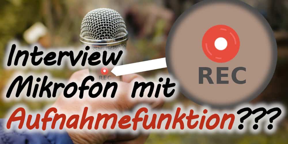 Reporter / Interview Mikrofon mit Aufnahmefunktion