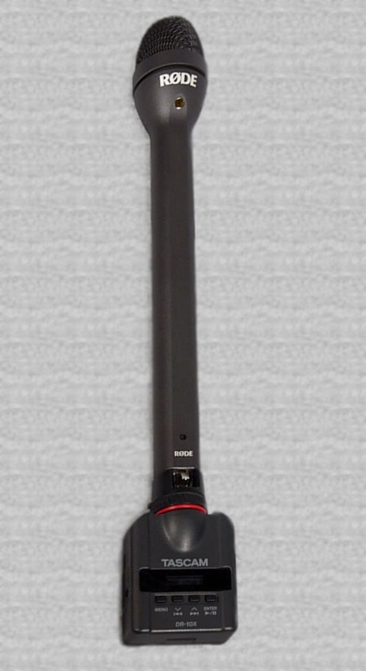 Rode Reporter Mikrofon an Tascam DR-10x