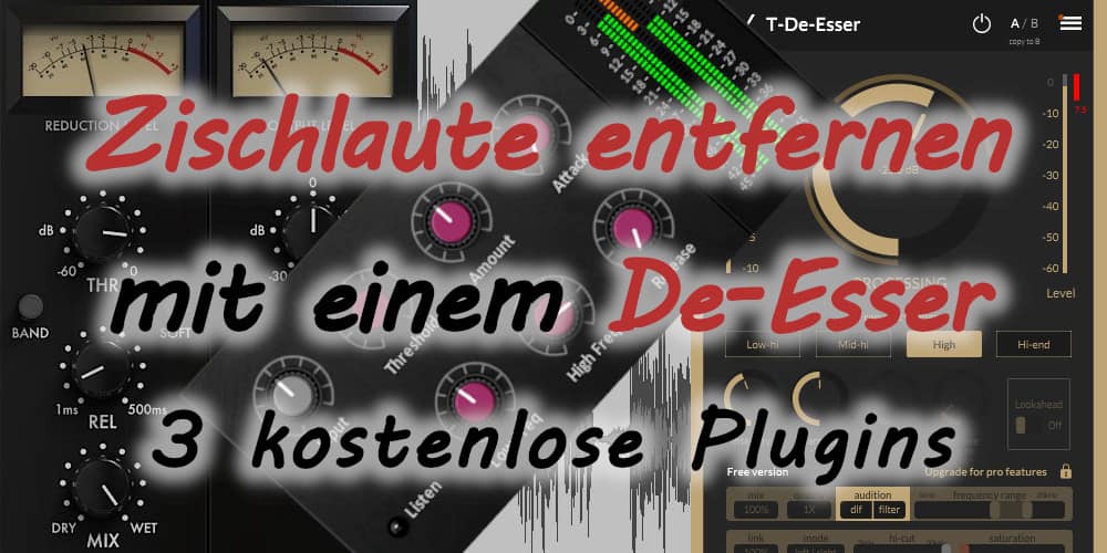 Zischlaute entfernen: 3 kostenlose VST-Plugins für Audacity & Co.