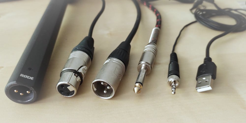 Verschiedene Mikrofonanschlüsse: XLR | 6,3mm Klinke | 3,5mm Klinke | USB
